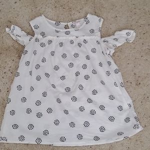 White and Black Designed off the shoulder top